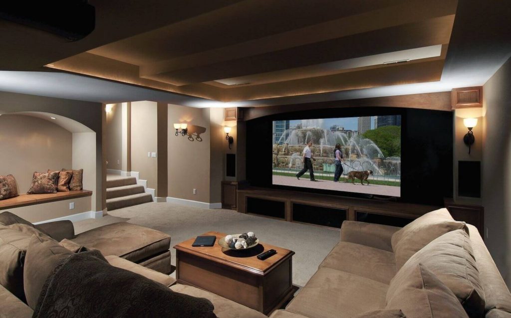 False ceiling use to maintain acoustics in a home theatre