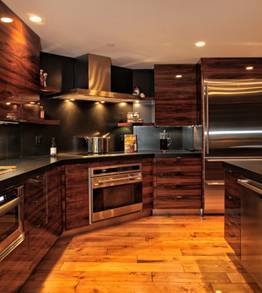 Rose wood kitchen interiors