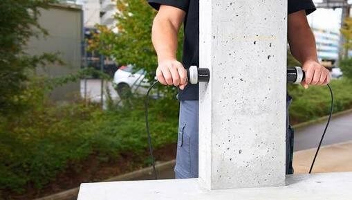 Ultra Sonic Pulse Velocity Test of Concrete to find compressive strength