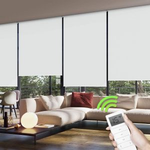 Window blinds with controllers