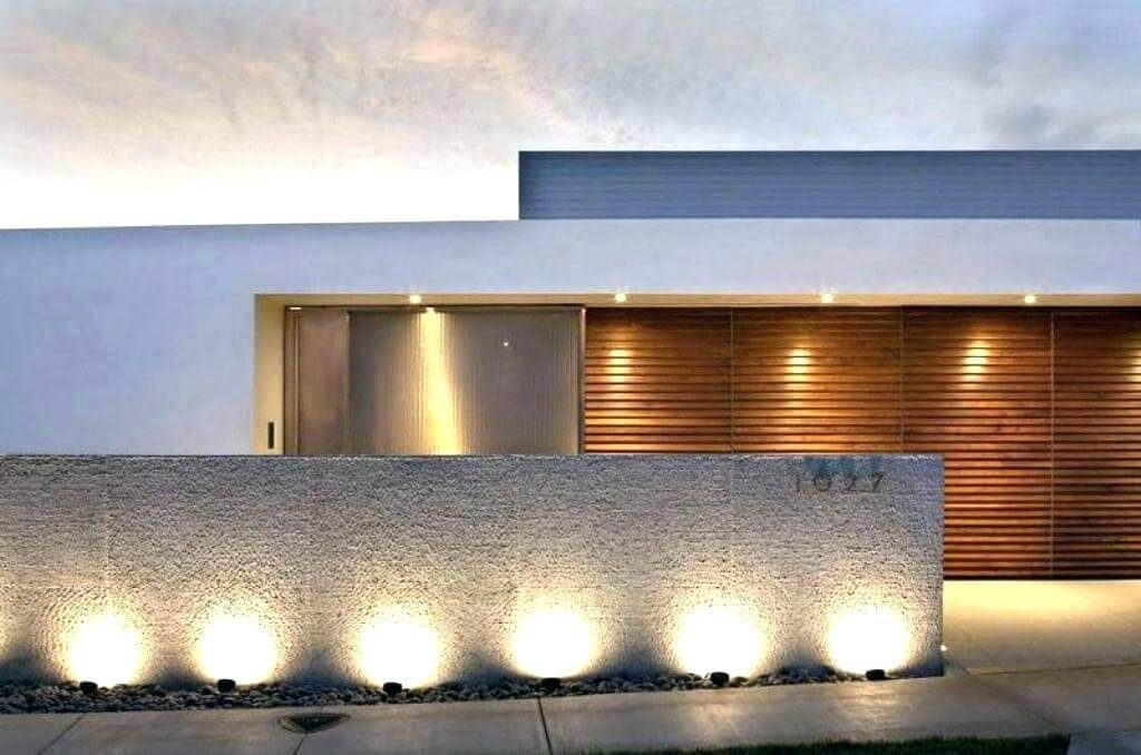 Material highlight through exterior lights