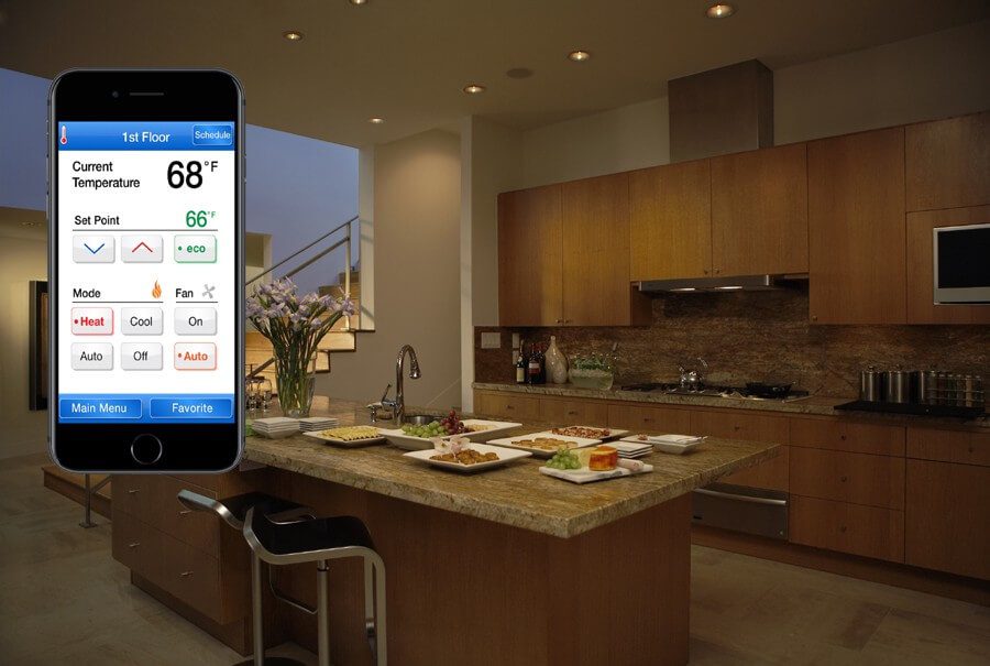 Adjusing thermostats and shading using home automation