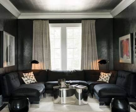 black matte finish living room look trend 2020