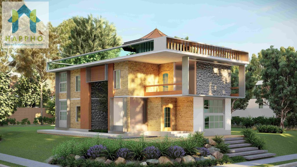 Duplex house design front elevation
