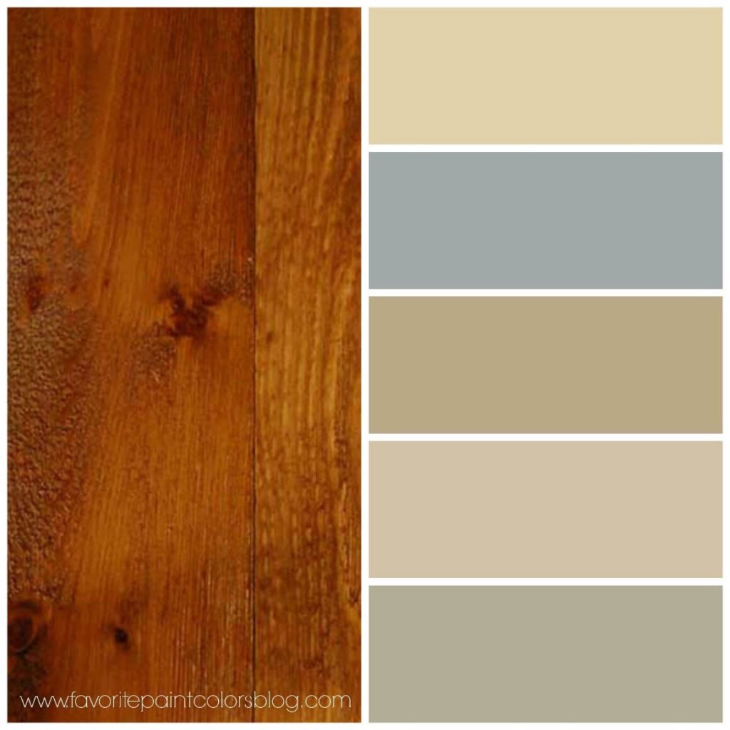 Neutral tones in contrast with wooden color
