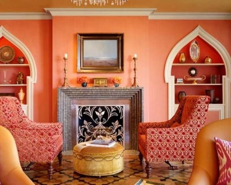 Traditional Style Niches in Walls in Living room