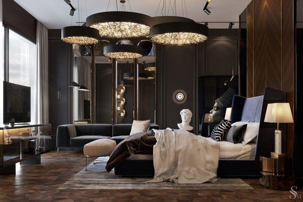 Luxurious Modern Design Chandelier design in Bedroom