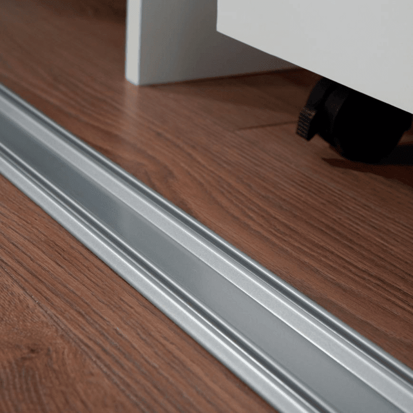 Channel installed on the floor for sliding door