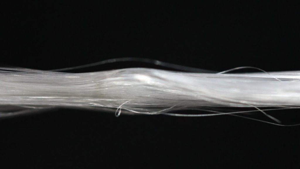 Fiber material used in construction inspired from spider webs