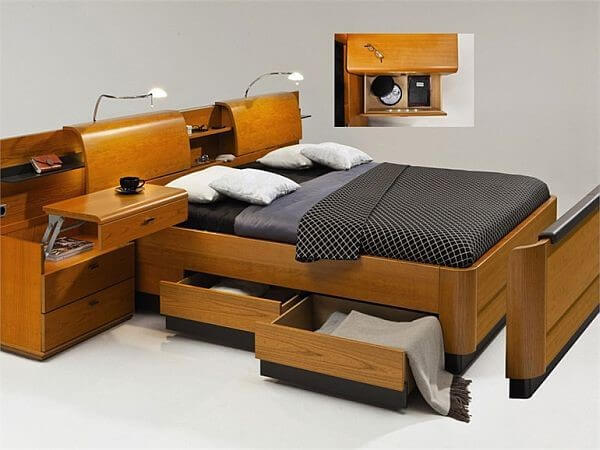 Modular bed that can be dismantled and moved