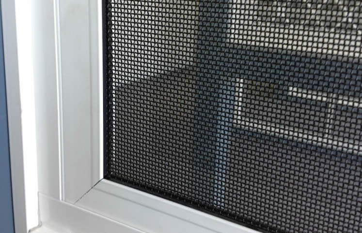Stainless steel mesh inserted in UPVC section as mosquito mesh
