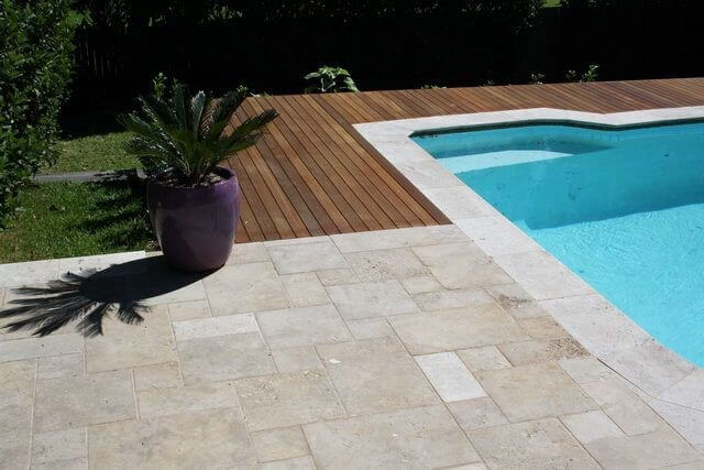 Tile pavers around the pool-2