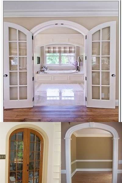 french doors with arch shapes