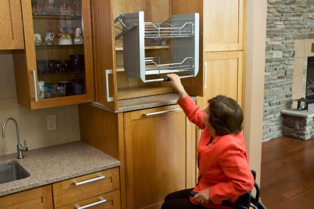 storages and counters that can be accessed by disabled and elderly