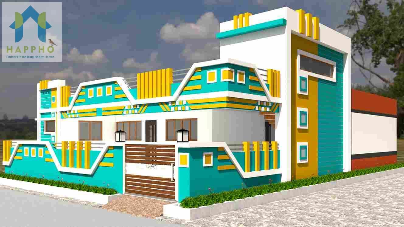 3d house design for 3 bhk house