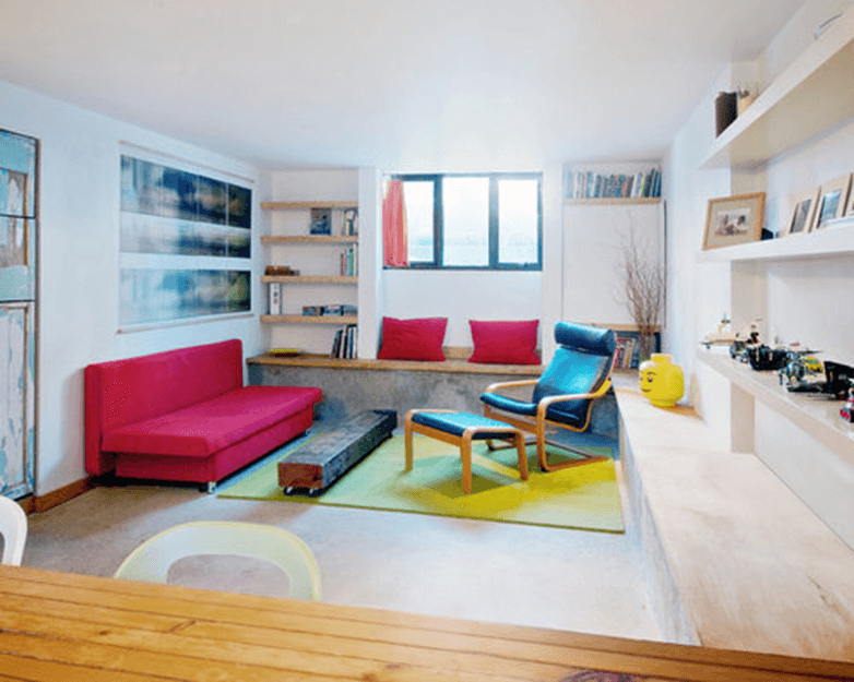 A colourful room inside the house for kids to play