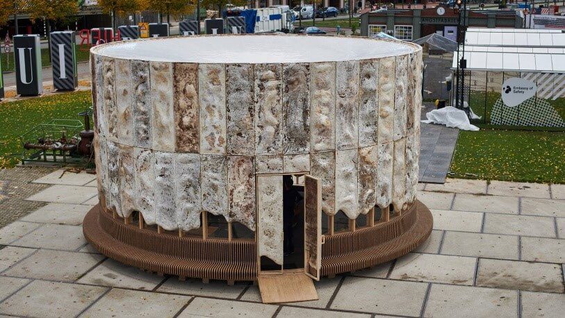 Mycelium pavilion by pascal leboucq