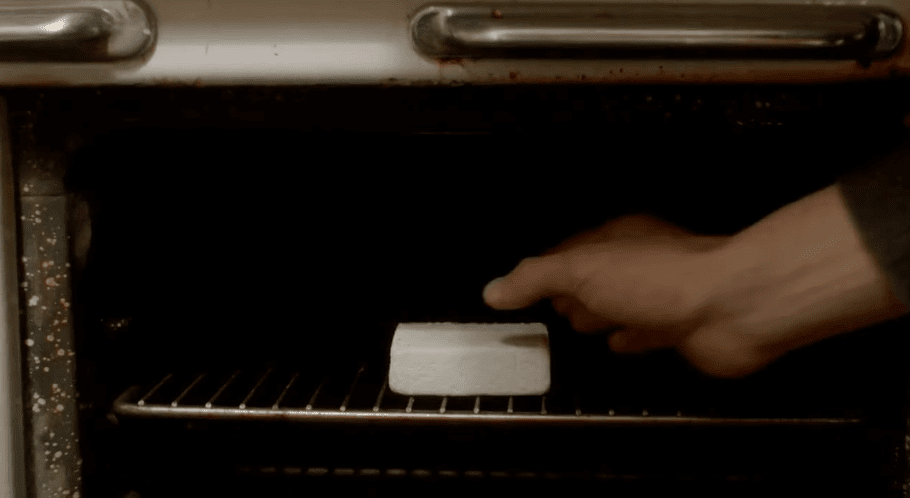 Placing the brick in an oven to get rid of unwanted organism