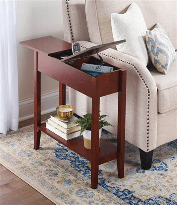 Rectangular Side Table with Storage-2