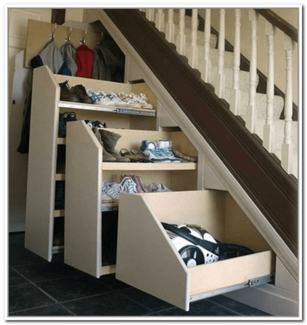 Storage underneath the staircase