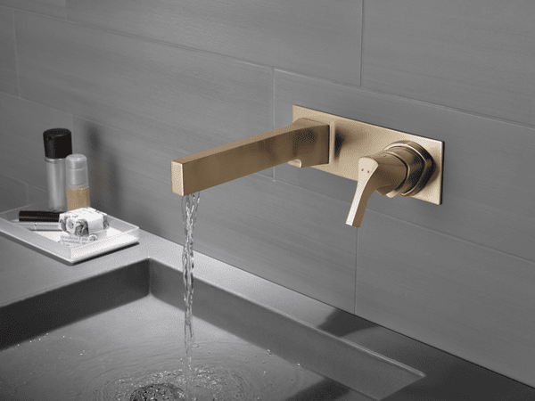 Wall mounted faucets used in kitchen and bathroom sinks
