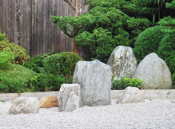 Rocks and stones used to decorate zen gardens