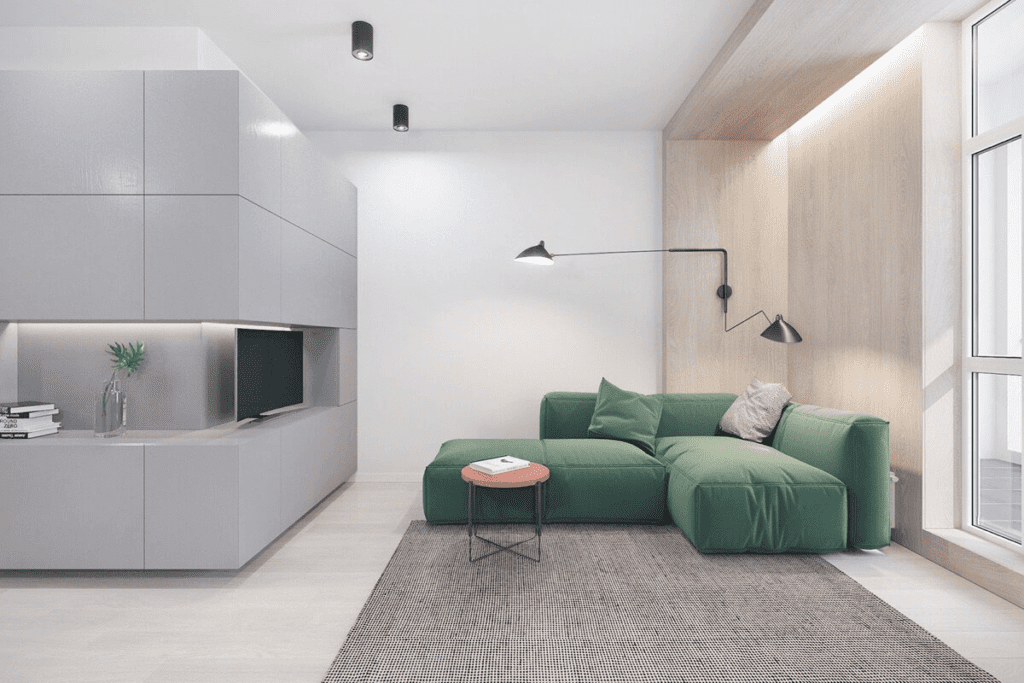 Minimalistic Living room furniture in pastel colors