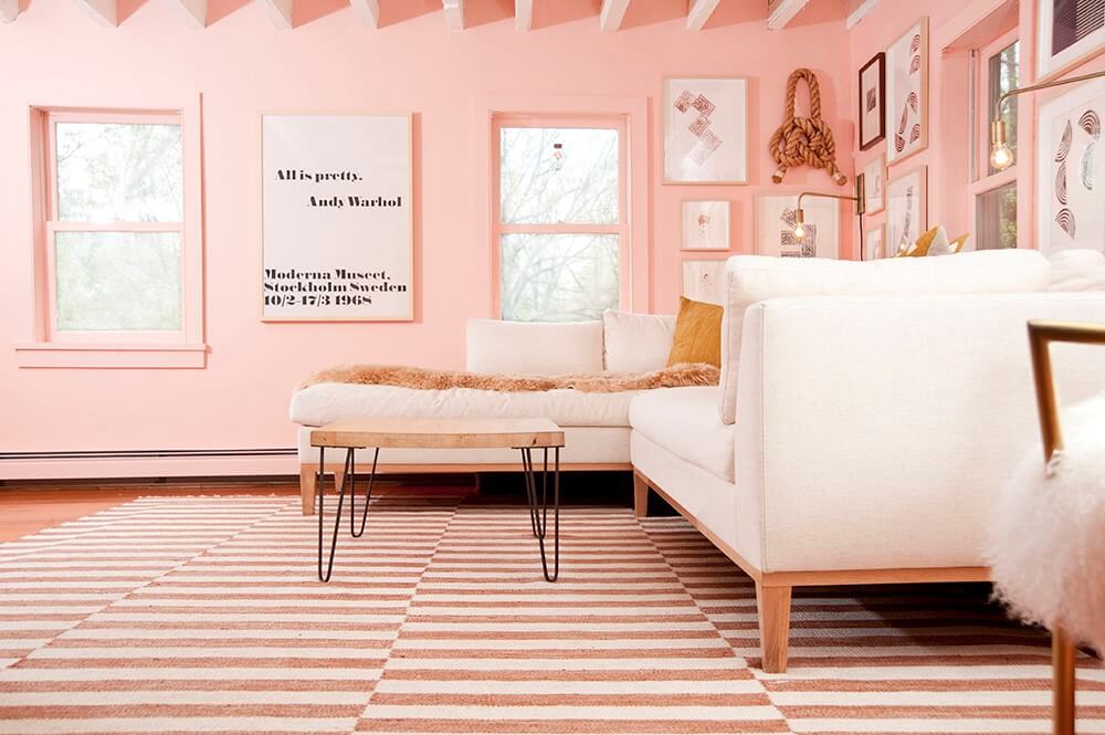 Picture of a pink painted room