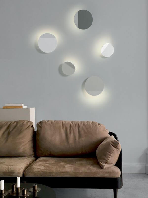 wall decorated from wall lights