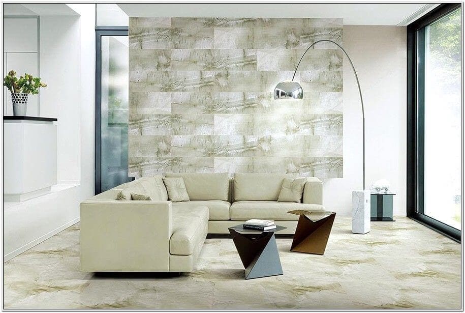 wall decorated from tiles of living room