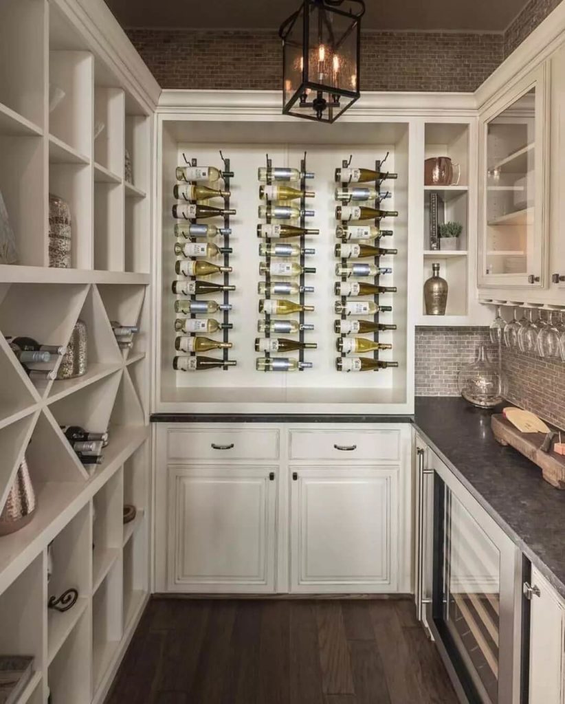wine cellar in kitchen