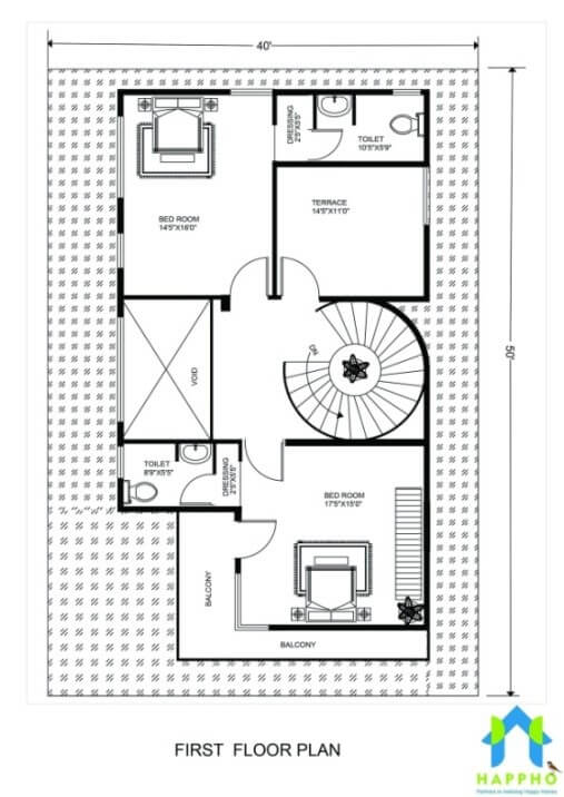 duplex floor plan doe 3 bhk house