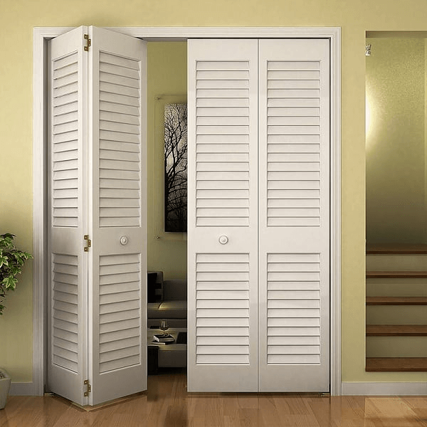louvred doors in white color