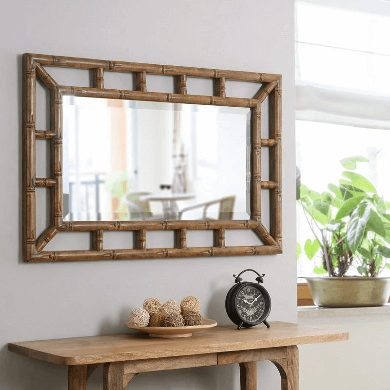 bamboo wall mirror