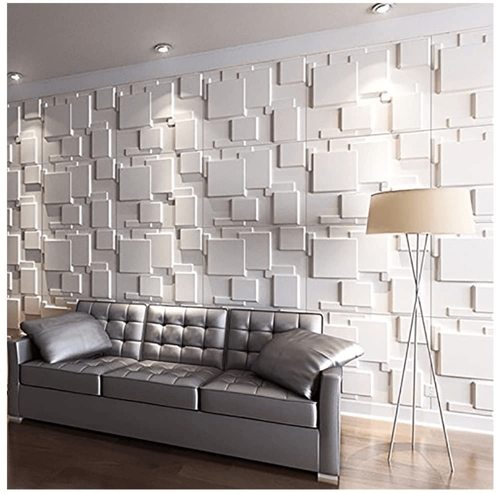 wall panel iamge in white color in form of tiles
