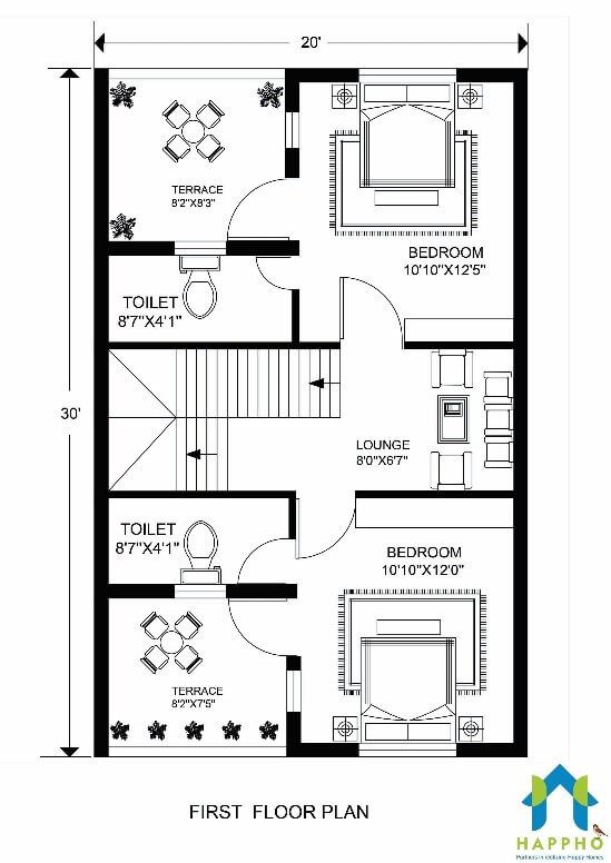 20x30 duplex house plans