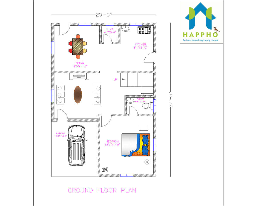 ground floor plan for duplex house