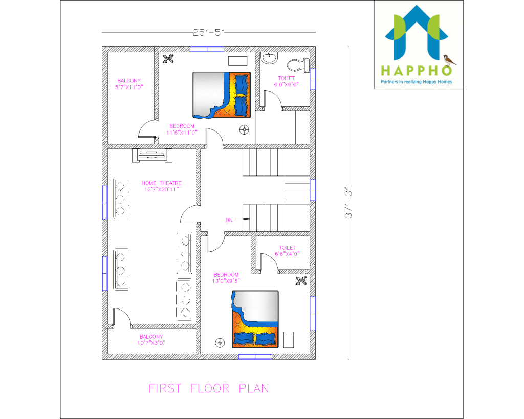 first floor plan for duplex house