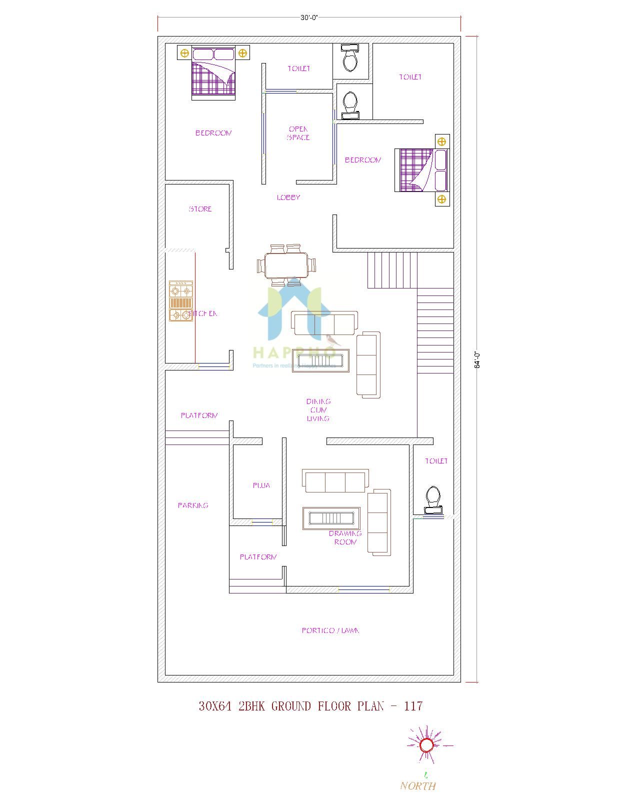 30x64-north-facing-plot-2-bhk-house-plan-117-happho