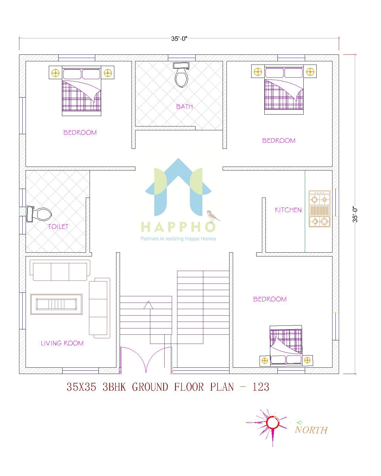 25 More 3 Bedroom 3D Floor Plans