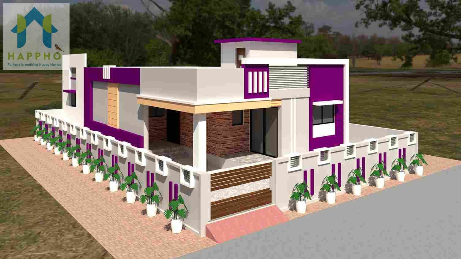 single storey house 3d design