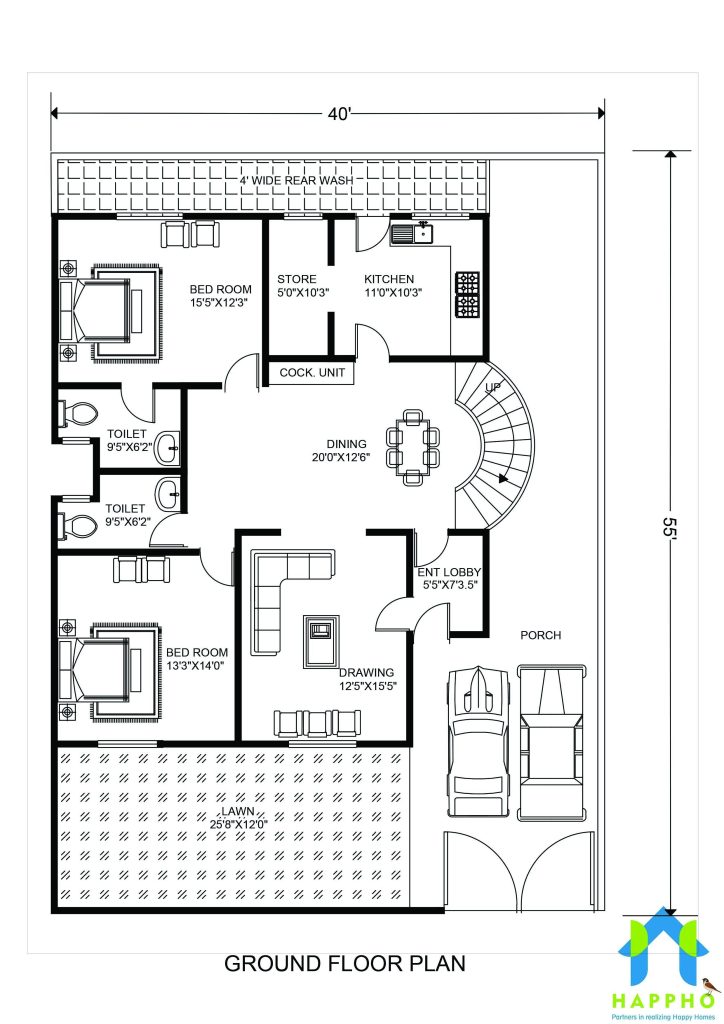 duplex house 3d design